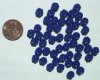 50 7mm Opaque Cobalt Flowers